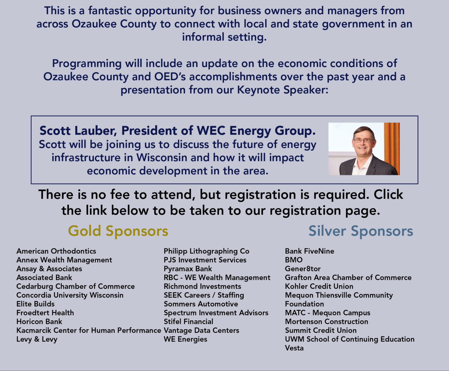 Ozaukee Economic Development 2026 Outreach Event - Ozaukee County ...